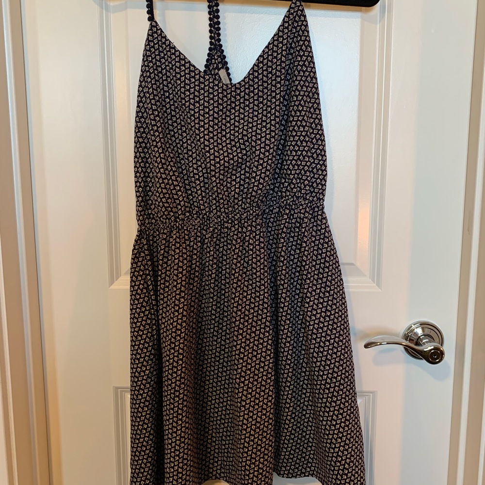 Adorable T-Back Navy Print Dress Cover-Up July 4th